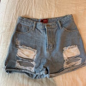 High Waisted Lightwash Jean Shorts